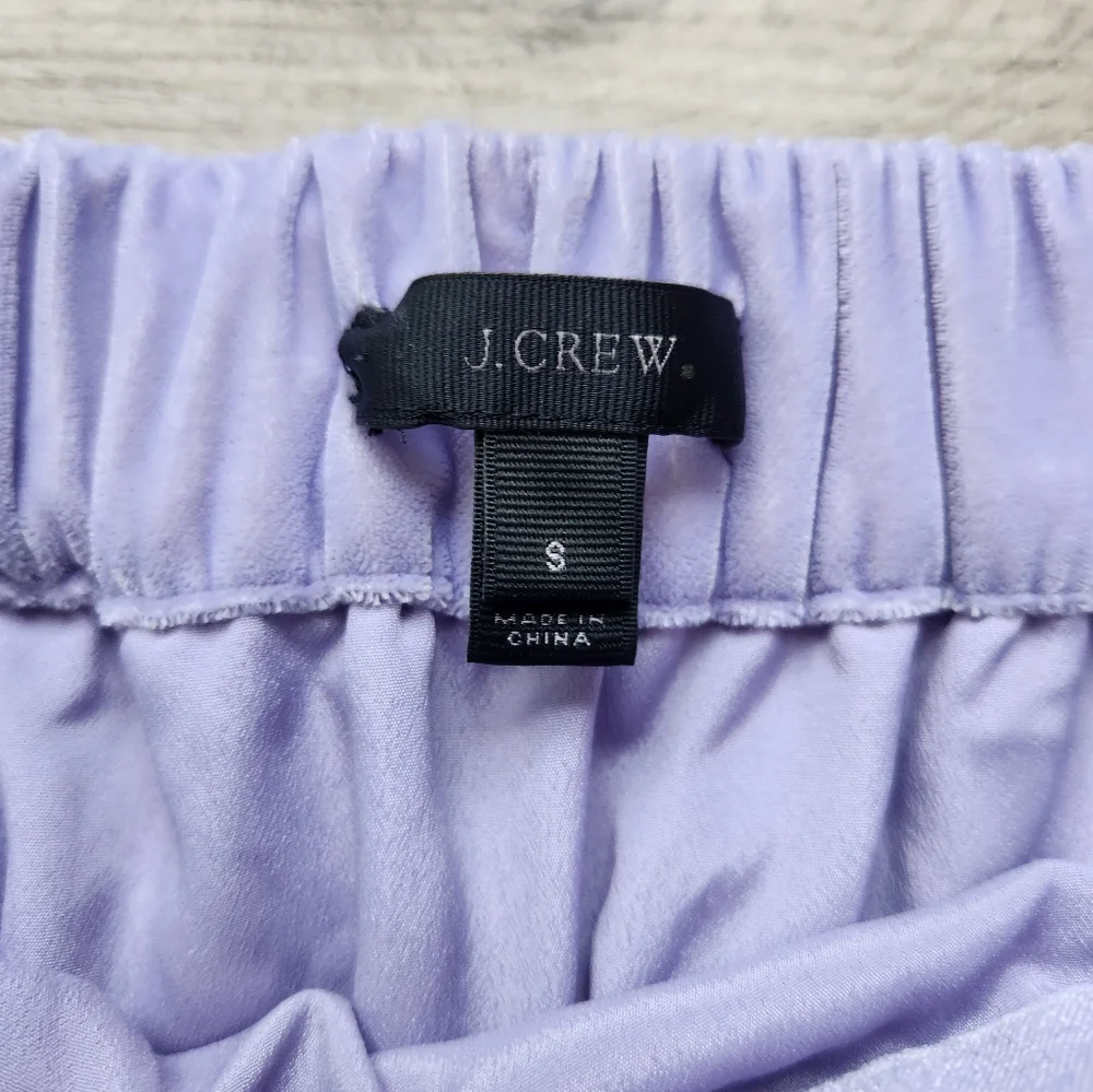 J. Crew Purple Velvet Skirt Womens Small Peplum Spring Pastel Lavender Summer